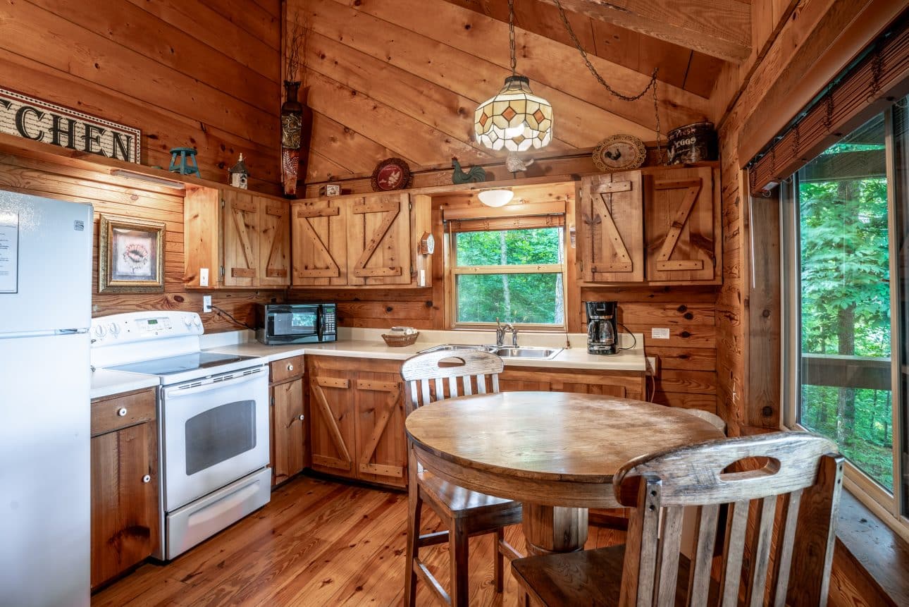 Mountain Sunrise Cabin Kitchen