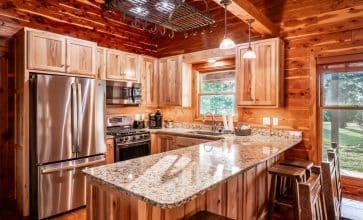 Whip up a hearty meal for your family or friends in the Big Sky Cabin's large, fully-appointed kitchen.